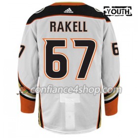 Adidas Maillot de Hockey Anaheim Ducks RICKARD RAKELL 67 Blanc Authentic - Enfant